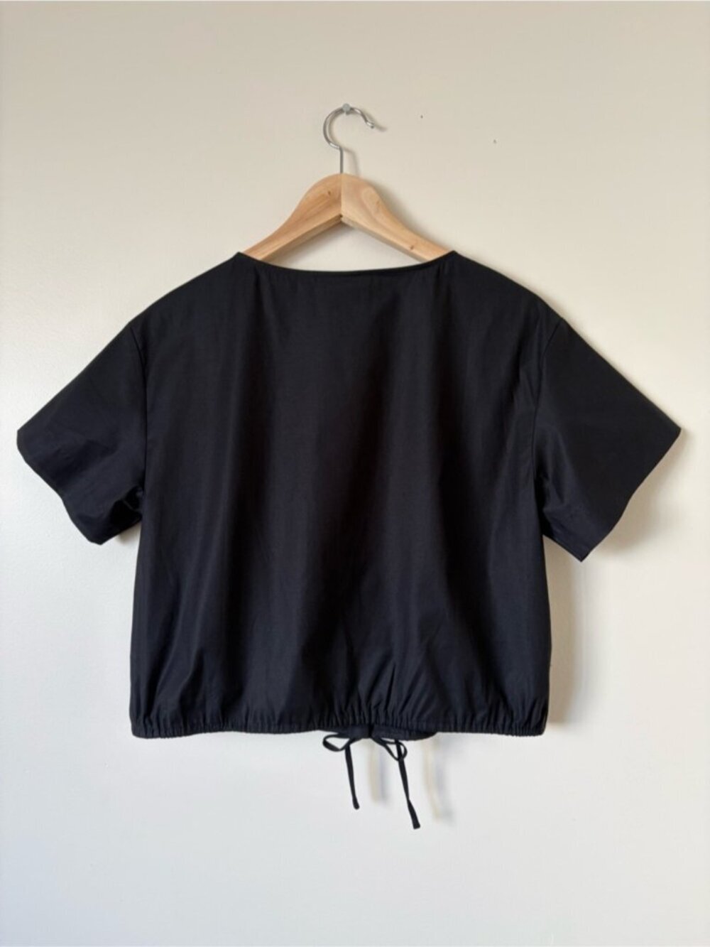 NEW Reformation Jordan Two Piece Short Sleeve Skirt Set Cotton Black | US 2 UK 6 - Picture 10 of 15